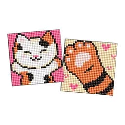 Алмазная мозаїка Пухнастик AMS1054 на самоклеючій основі 9x9 см