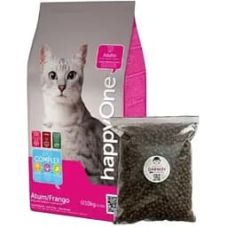 Сухой корм для взрослых кошек happyOne Cat Tuna & Chicken с тунцом и курицей 1 кг на вес