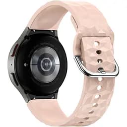 Ремінець для Samsung Galaxy Watch 5 40mm - бежево-рожевий ширина кріплення 20мм силікон Watchbands Diamond (W28-6WB66352299)