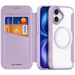 Чехол-книжка Dux Ducis Skin X Pro with MagSafe для iPhone 17 6.3" Purple Pink