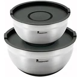 Набір мисок для змішування з кришками MasterPro Foodies collection 20/24 см 2 шт. (BGMP-1553)