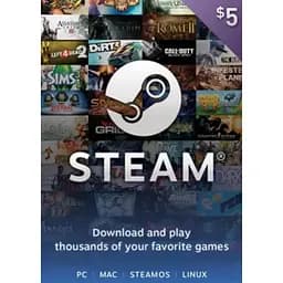 Steam Wallet Gift Cards $5 (Регион Украина)