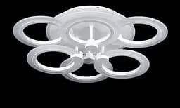Люстра стельова LED Splendid Ray LK235/3+3+A, 120W, білий, сучасний стиль з пультом, димер