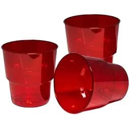 Стакан стекловидный пластиковый 200 мл красный 25 шт.