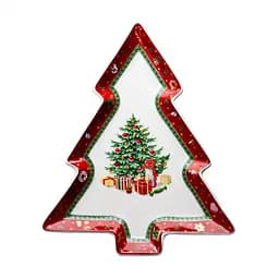 Блюдо сервірувальне новорічне для закусок Christmas 29 × 24 × 2 см фігурне Yiwu HP-SDHK-17