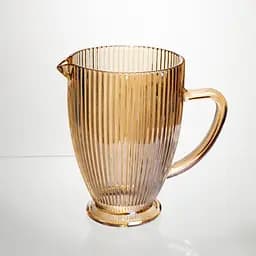 Глечик скляний для компоту 1.2 л фігурний графин для лимонаду мохіто-сангрії напоїв Золотистий Yiwu HP-19-202