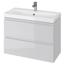 Тумба для ванної кімнати Cersanit Cet В07 з умивальником Cersanit Moduo Slim 80 см Сірий UN509-045 30412