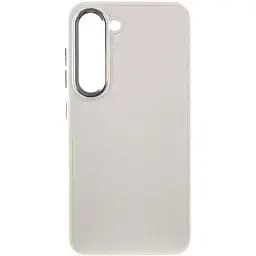 Шкіряний чохол Epik Bonbon Leather Metal Style для Samsung Galaxy S22+ Білий / White