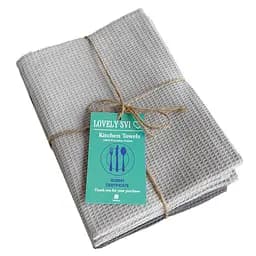Набор кухонных вафельных полотенец Lovely Svi 4 шт: 45 x 65 см, 100% хлопок Микс темно и светло Серых