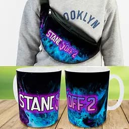 Подарочный набор :Сумка-бананка+ Кружка стендофф2 "Standoff 2" детский,для мальчика (00189)