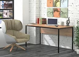 Письмовий стіл L-3p Loft design (Дуб Крафт золотий)