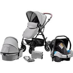 Универсальная коляска 3 в 1 Kinderkraft Moov серая (00-00158731)