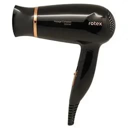 Фен для волосся Rotex RFF122-B Voyage Compact з концентратором 1200 Вт Чорний 