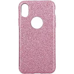 Чехол-накладка Toto 2 in1 tpu + glitter paper case iPhone X Rose Gold
