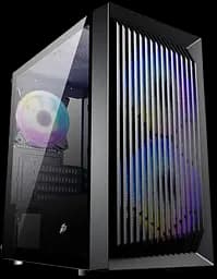 Корпус 1stPlayer BS-2-BK-3F1 RGB Black