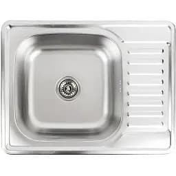 Кухонна мийка Рlatinum Декор 6550 з нержавіючої сталі 0.8 мм прямокутна 65x50 см (000018187)