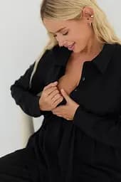 Блузка для вагітних та годуючих з шнурівкою Venice Lullababe розмір 3XL (52) Чорний - мініатюра 10