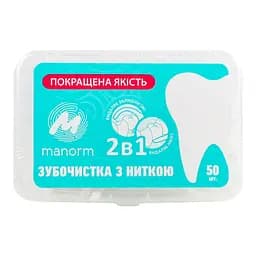Зубочистка з освіжаючою ниткою Manorm 50 шт.