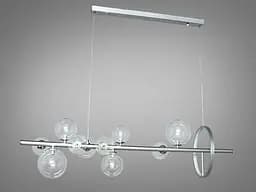 Стримана, динамічна, граційна люстра в стилі лофт на 10 ламп, колір-хром