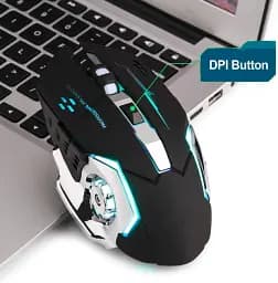 Безпровідна ігрова мишка T2 RGB підсвічування USB Charge + Bluetooth безшумна з вбудованим акумулятором Black  - мініатюра 3