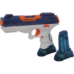 Дитячий водяний пістолет Zippy, пускова установка для водяного пістолета Agua Shoot Electric 21 см зі шлангом - синій та білий