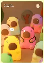 Нічник силіконовий Капібара CAPYBARA з LED підсвічуванням 7 кольорів сенсор керування акумулятор 1200 мАг (6901560892620) - мініатюра 4
