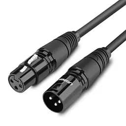 Мікрофонний кабель UGREEN AV130 подовжувач XLR Male to Female Microphone Cable 2 м Black (20710)