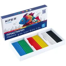 Пластилін восковий Kite Classic 6 кольорів 120 г (K-081) - мініатюра 4