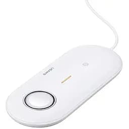 Зарядне бездротове USAMS US-CD119 2-в-1 для Apple Watch і телефонів 2W і 10W біле