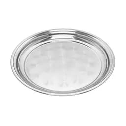 Круглый поднос из нержавеющей стали диаметр 55 см, Interos Серебристый 87918