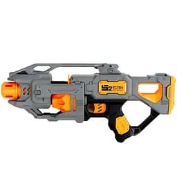 Автомат ZC 7139, сірий, батарейки, 20 м'яких патронів, автоматична стрільба