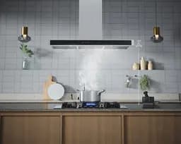 Варильна поверхня газова на склі Electrolux 60 см чугун електрон. керування Hob2Hood чорний - мініатюра 6