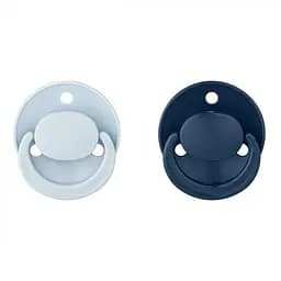 Пустышка латексная Baby-Nova Blue&Purple, круглая, 0-24 мес., голубой и синий, 2 шт. (3962034)