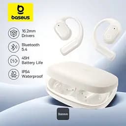 Навушники Baseus Eli 10i Fit Open-Ear TWS спортивні амбушюри для бігу, тренажерного залу та їзди на велосипеді – білі - мініатюра 2