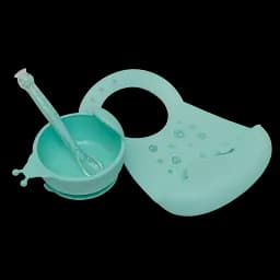 Набір силіконового посуду KinderenOK Happy Meal, блакитний (260220)