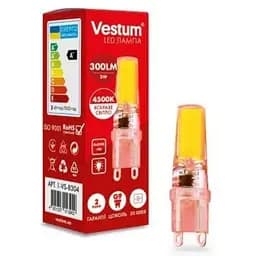 Лампочка Vestum LED COB G9 3W 4500K 220V (1-VS-8304)