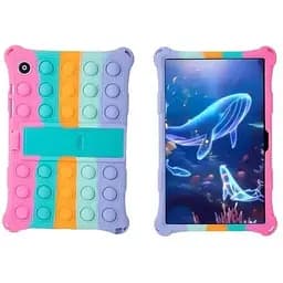 Чохол Pop it purple для планшета Samsung Galaxy Tab A8 10.5' SM-X200 та SM-X205 силіконовий Рожева веселка