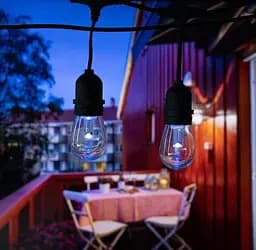 Вулична гірлянда з ретро лампами LED RGB Edison 10 шт, 220V, 10 метрів з перехідником - мініатюра 2