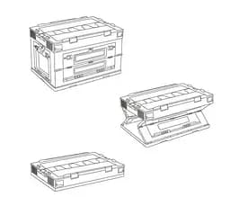 Туристичний складний скринька-контейнер Naturehike PP box NH20SJ036 50л (Сірий) - мініатюра 3
