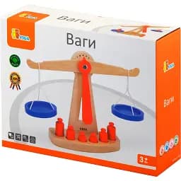 Дерев'яні навчальні ваги Viga Toys з гирями (50660) - мініатюра 4
