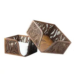 Деревянная салфетница VANZA LEAF walnut - M (17.5 см)