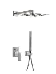 Душова система TRES CUADRO-TRES 106980 змішувач з лійкою 300х300мм для прихованого монтажу та комфортного душу