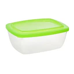 Контейнер судок лоток харчовий із кольоровою кришкою 1.5 л 20×15×8 см Салатовий 87880