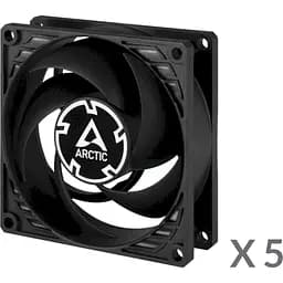 Комплект вентиляторів Arctic P8 PWM PST (5-Fan Pack) Black (ACFAN00154A) - мініатюра 2