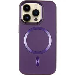 Кожаный чехол Epik SnapCase with MagSafe для Apple iPhone 16 Pro 6.3 Dark Purple