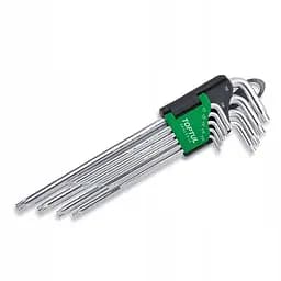 Г-образні ключі TORX TOPTUL T10-T50 9од. супердовгі з отвором GAAL0915 - мініатюра 3