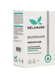 Концентрований безфосфатний пральний порошок Delamark Premium Line Universal з ефектом кондиціонера 1 кг (4820152330963)