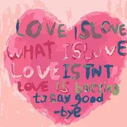 Набор для росписи по номерам Strateg Розовое сердце 20х20 см (HH5004)