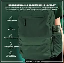 Пляшка для води ION8 750 мл (ЕКО пляшка) BPA Free Dark Green (I8RF750DGRE) - мініатюра 5