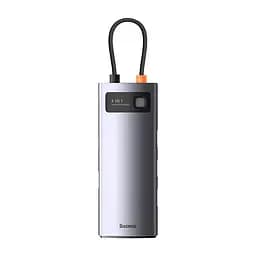 USB-хаб Baseus Metal Gleam Series 4-in-1 Multifunctional Type-C HUB Docking Station Gray（Type-C to USB3.0*4） (WKWG070013)